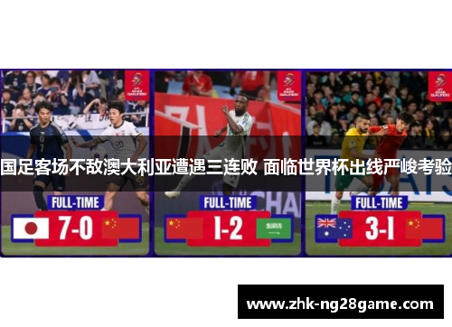 国足客场不敌澳大利亚遭遇三连败 面临世界杯出线严峻考验